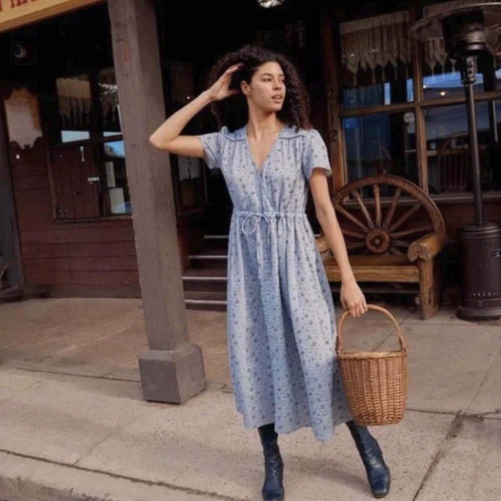 NWT Christy Dawn Chambray Floral dress